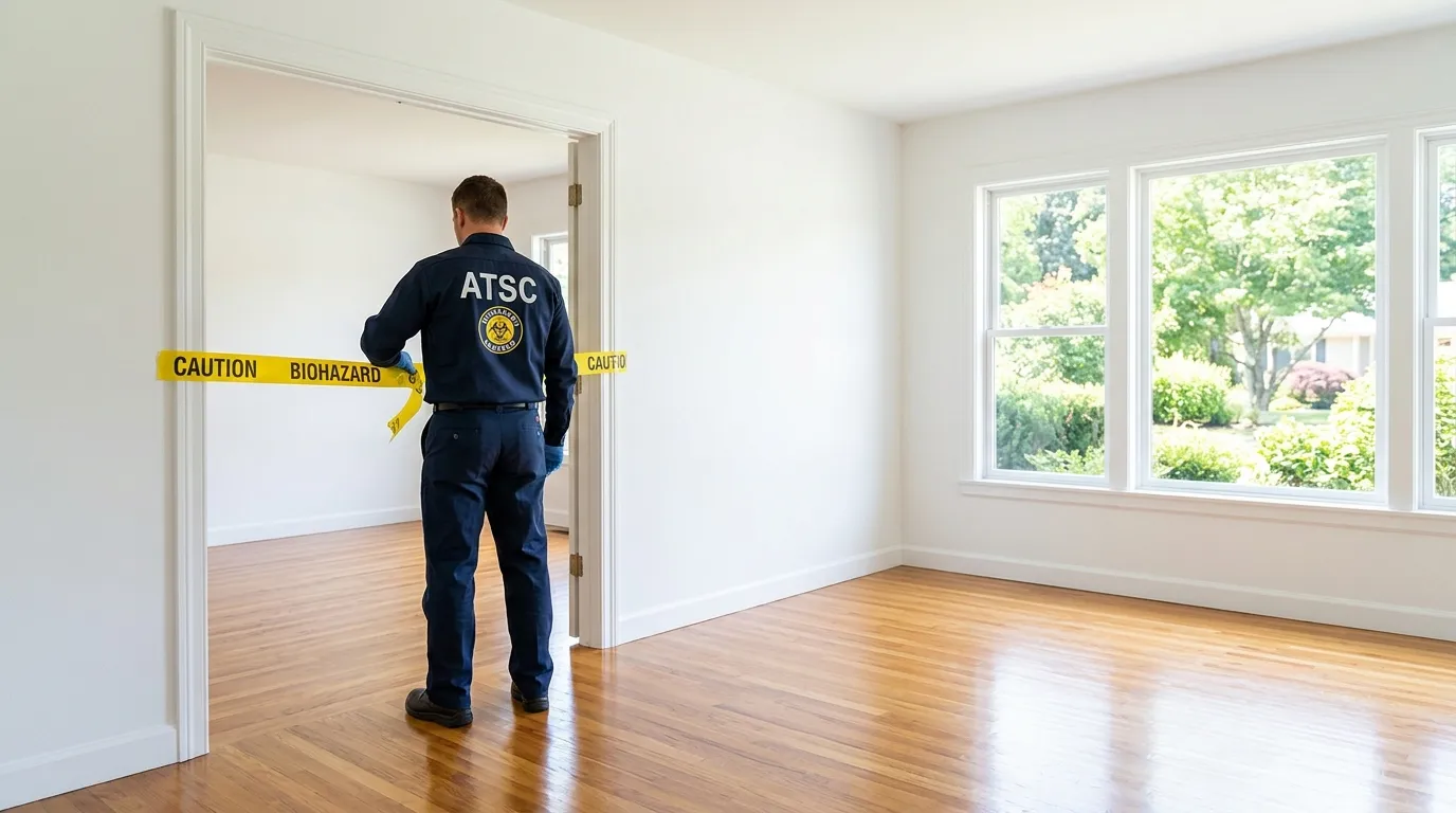 Certified biohazard cleanup crew performing Trauma Scene Cleanup in Ashburn